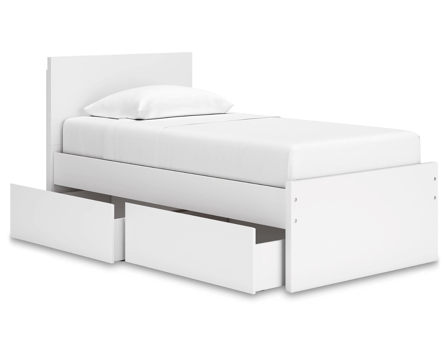 Onita Twin Panel Platform Bed with 1 Side Storage