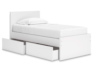 Onita Twin Panel Platform Bed with 1 Side Storage