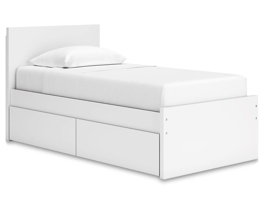 Onita Twin Panel Platform Bed with 1 Side Storage