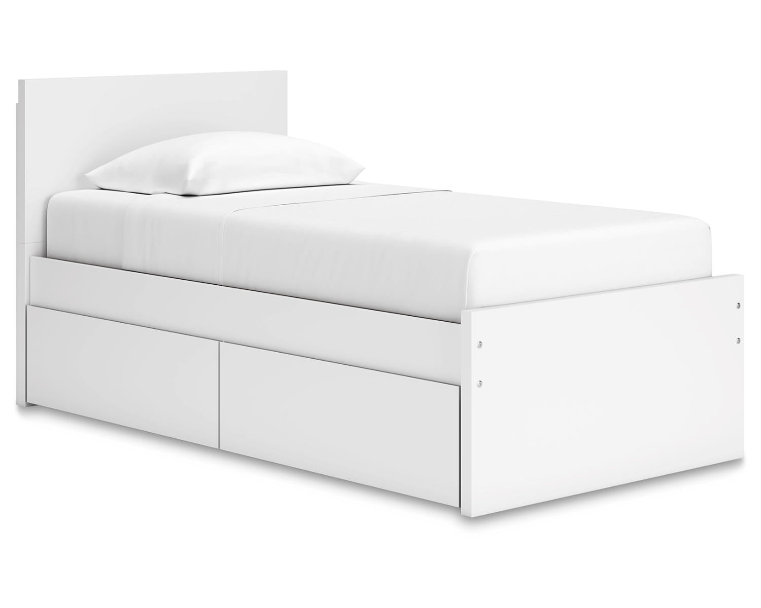 Onita Twin Panel Platform Bed with 1 Side Storage