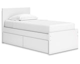 Onita Twin Panel Platform Bed with 1 Side Storage