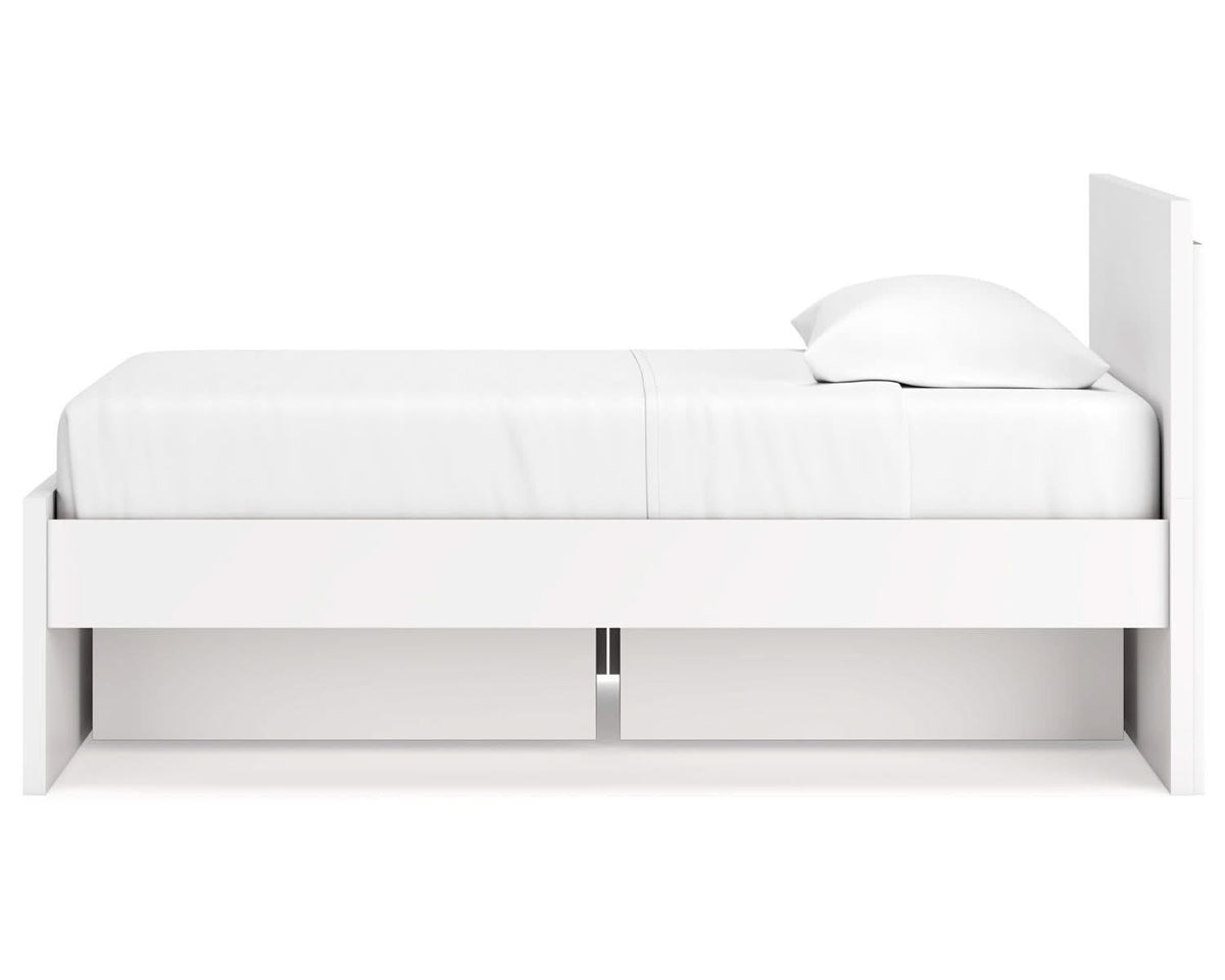 Onita Twin Panel Platform Bed with 1 Side Storage