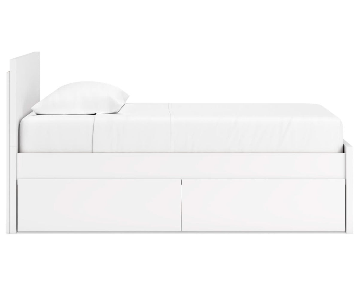 Onita Twin Panel Platform Bed with 1 Side Storage