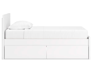 Onita Twin Panel Platform Bed with 1 Side Storage