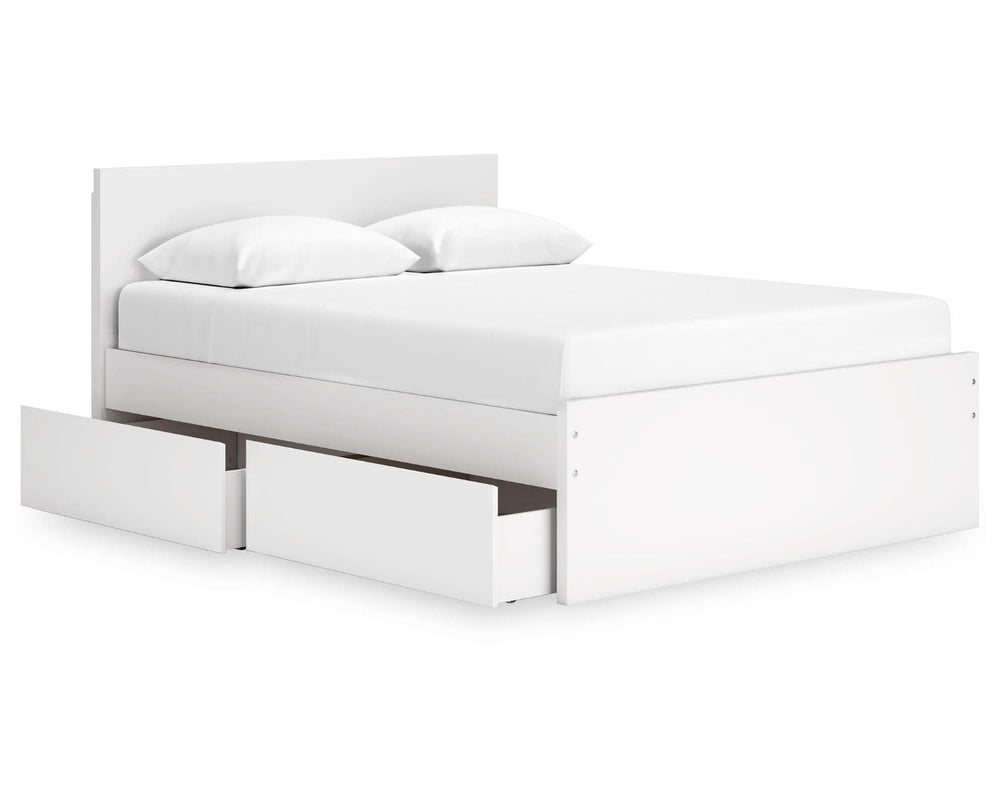 Onita Queen Panel Platform Bed with 1 Side Storage