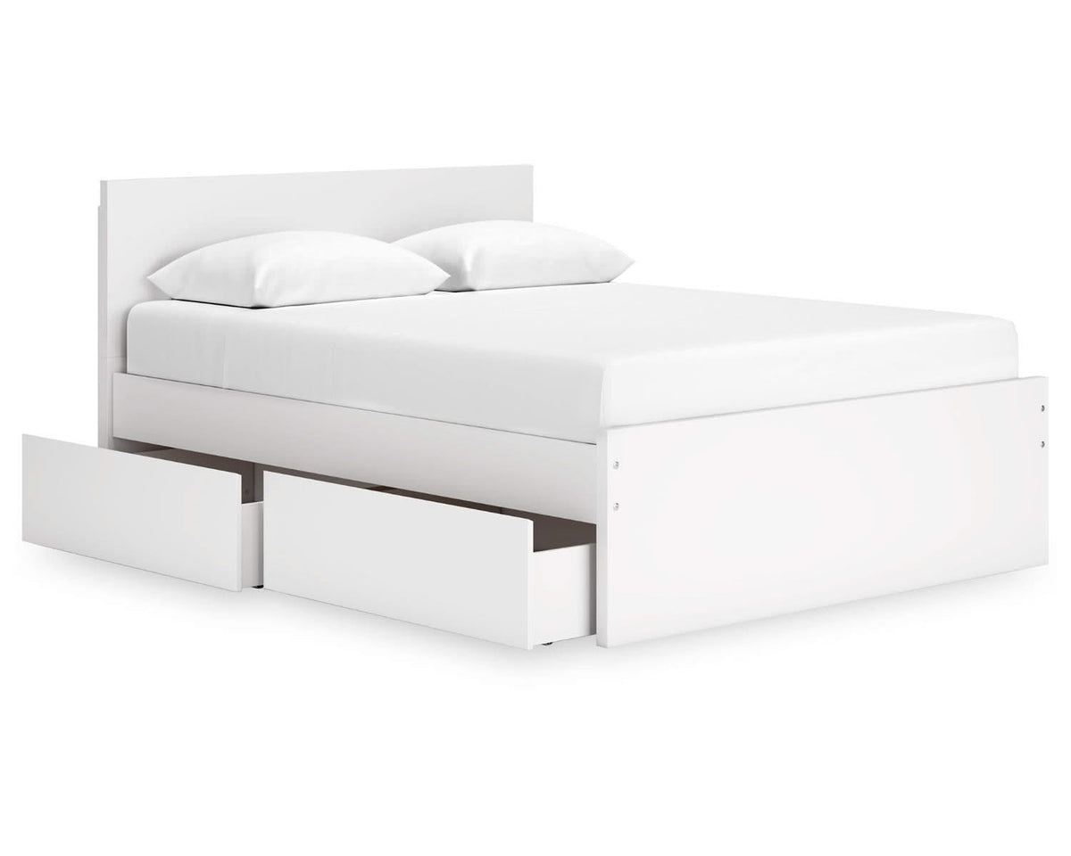Onita Queen Panel Platform Bed with 1 Side Storage