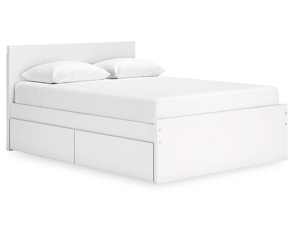 Onita Queen Panel Platform Bed with 1 Side Storage