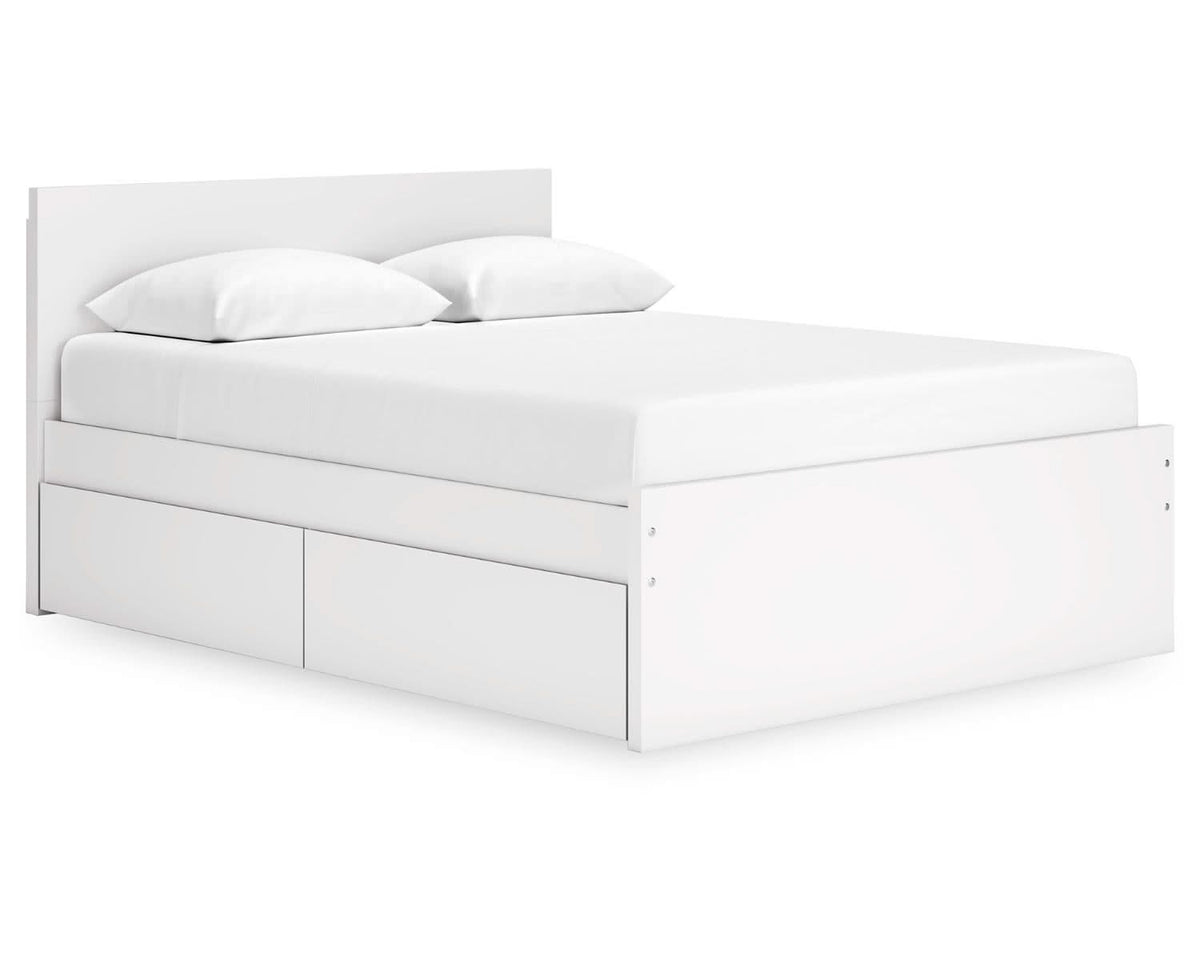 Onita Queen Panel Platform Bed with 1 Side Storage