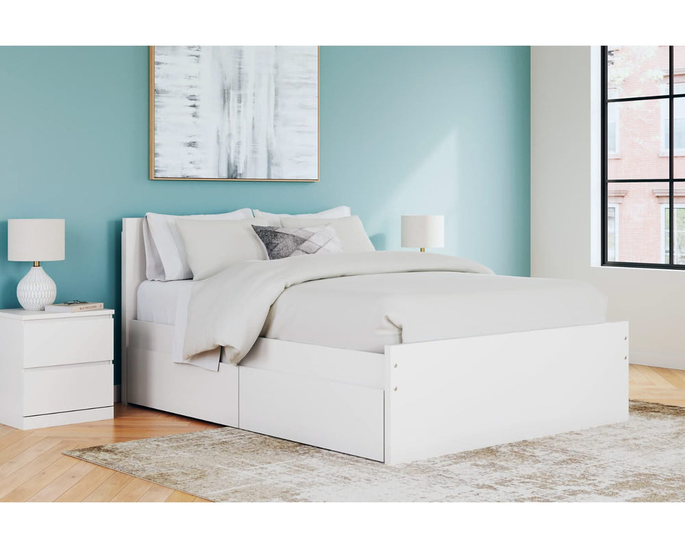 Onita Queen Panel Platform Bed with 2 Side Storage