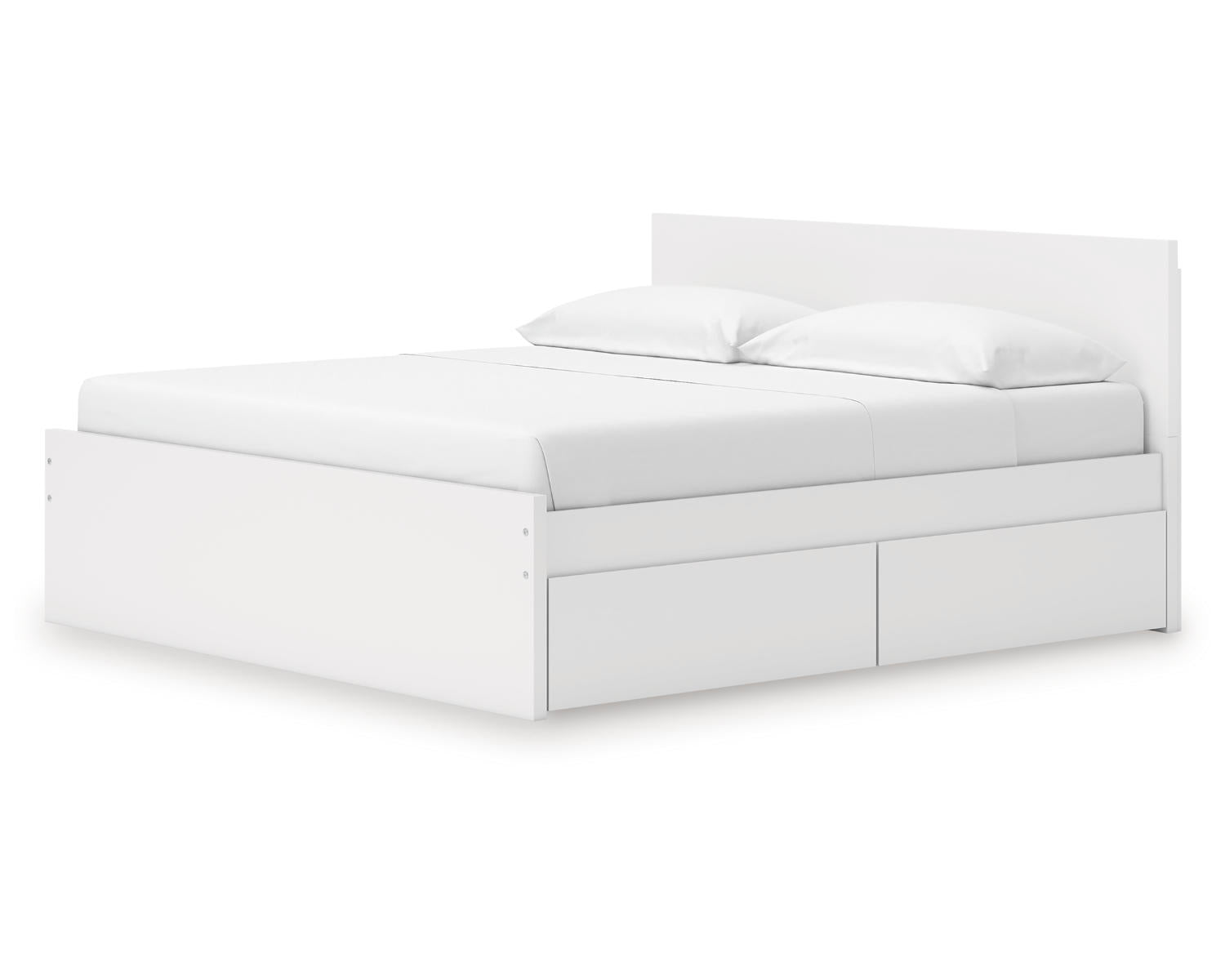 Onita King Panel Platform Bed with 2 Side Storage