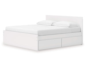 Onita King Panel Platform Bed with 2 Side Storage