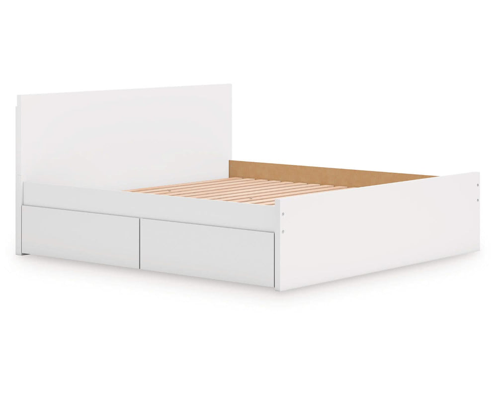 Onita King Panel Platform Bed with 2 Side Storage