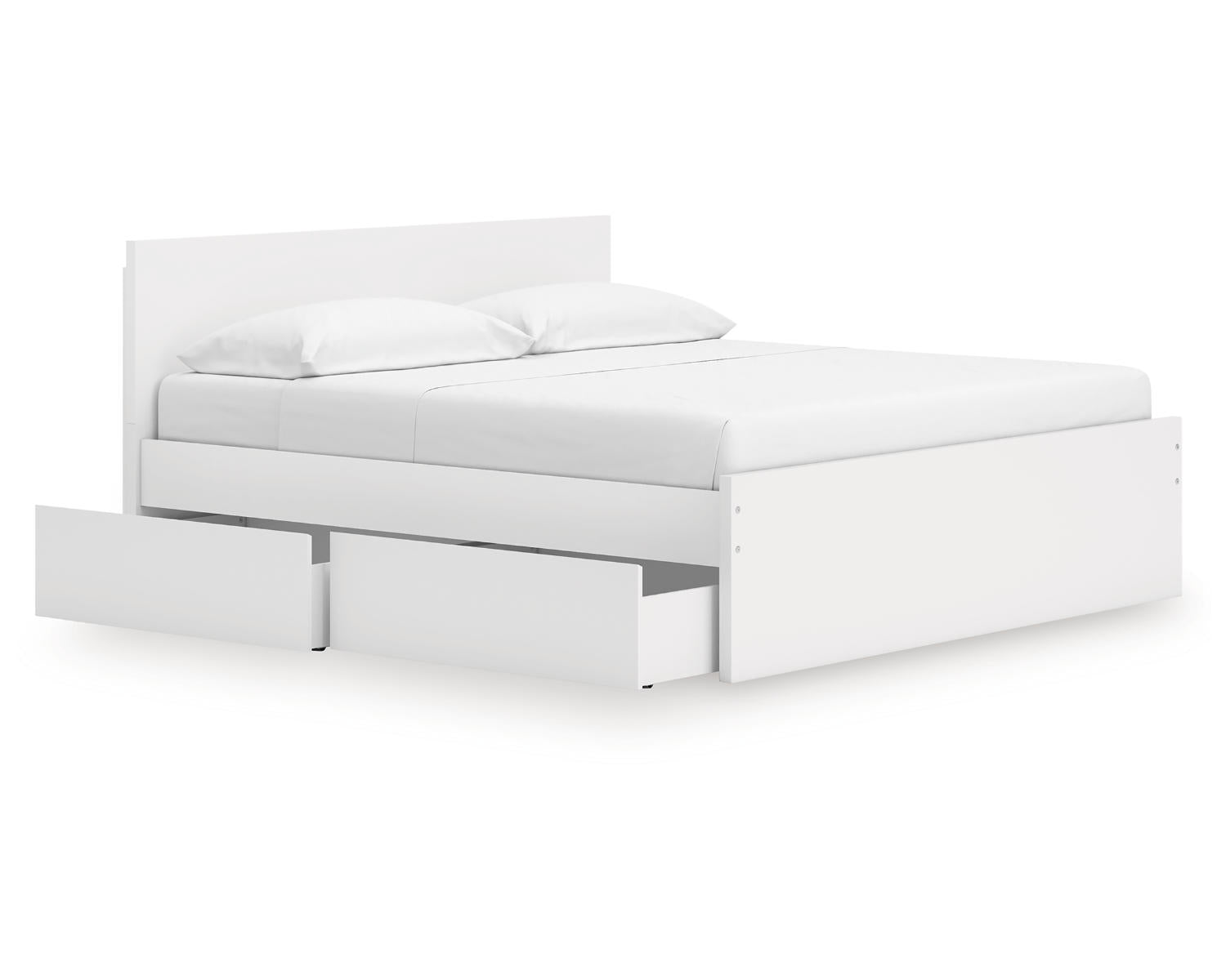 Onita King Panel Platform Bed with 2 Side Storage