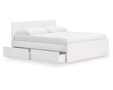 Onita King Panel Platform Bed with 2 Side Storage