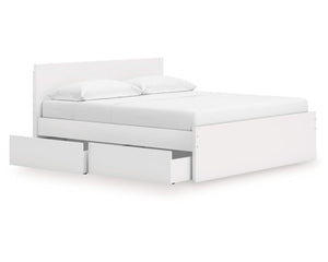 Onita King Panel Platform Bed with 2 Side Storage