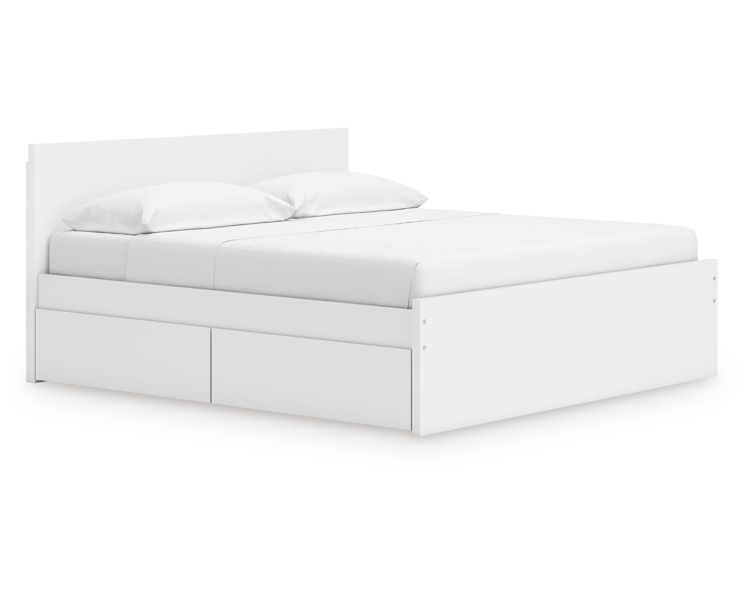 Onita King Panel Platform Bed with 2 Side Storage
