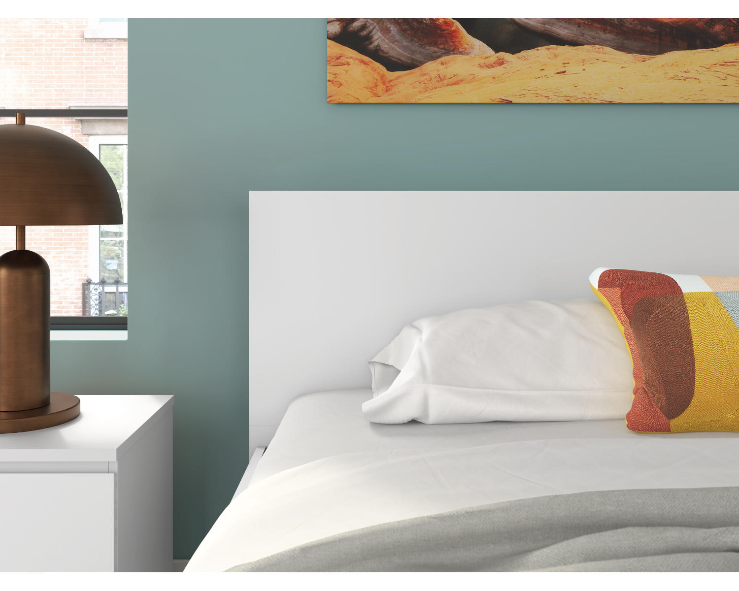 Onita King Panel Platform Bed with 2 Side Storage