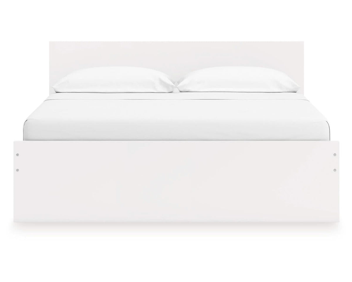Onita King Panel Platform Bed with 2 Side Storage