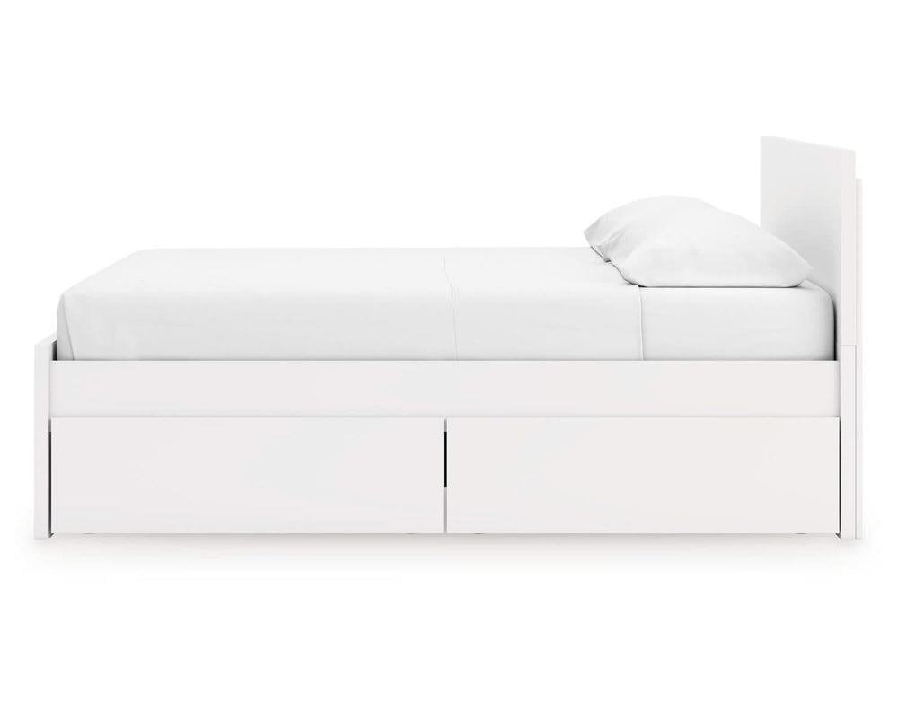 Onita King Panel Platform Bed with 2 Side Storage