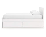 Onita King Panel Platform Bed with 2 Side Storage