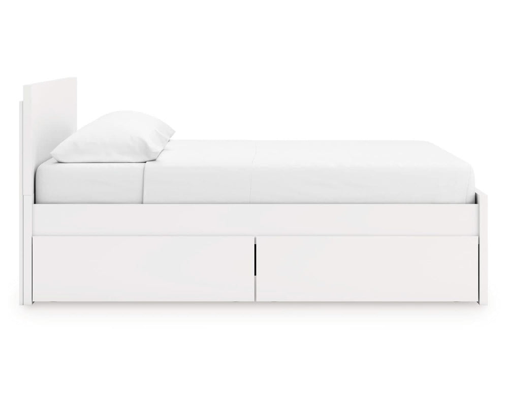 Onita King Panel Platform Bed with 2 Side Storage