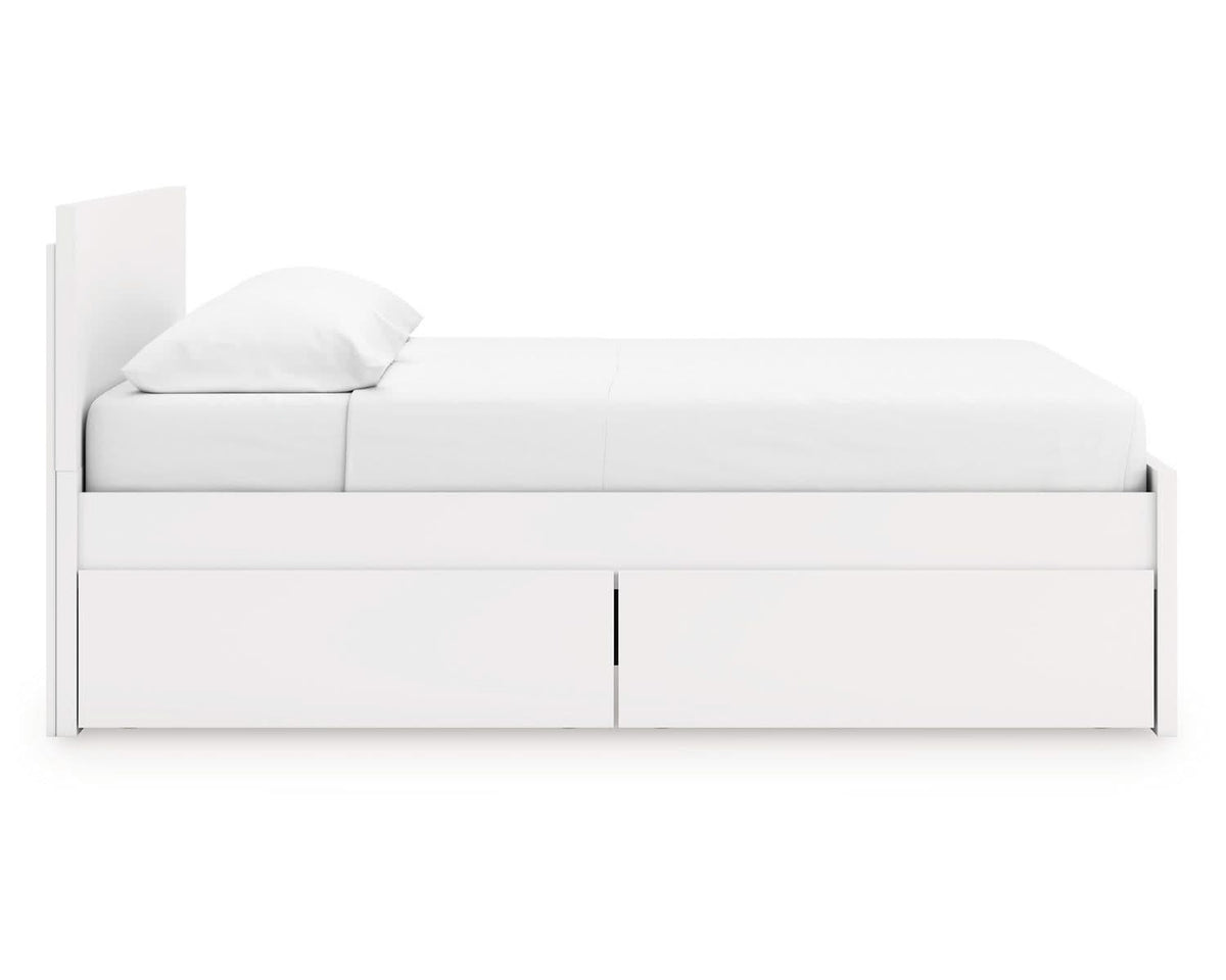 Onita King Panel Platform Bed with 2 Side Storage