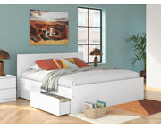 Onita King Panel Platform Bed with 2 Side Storage