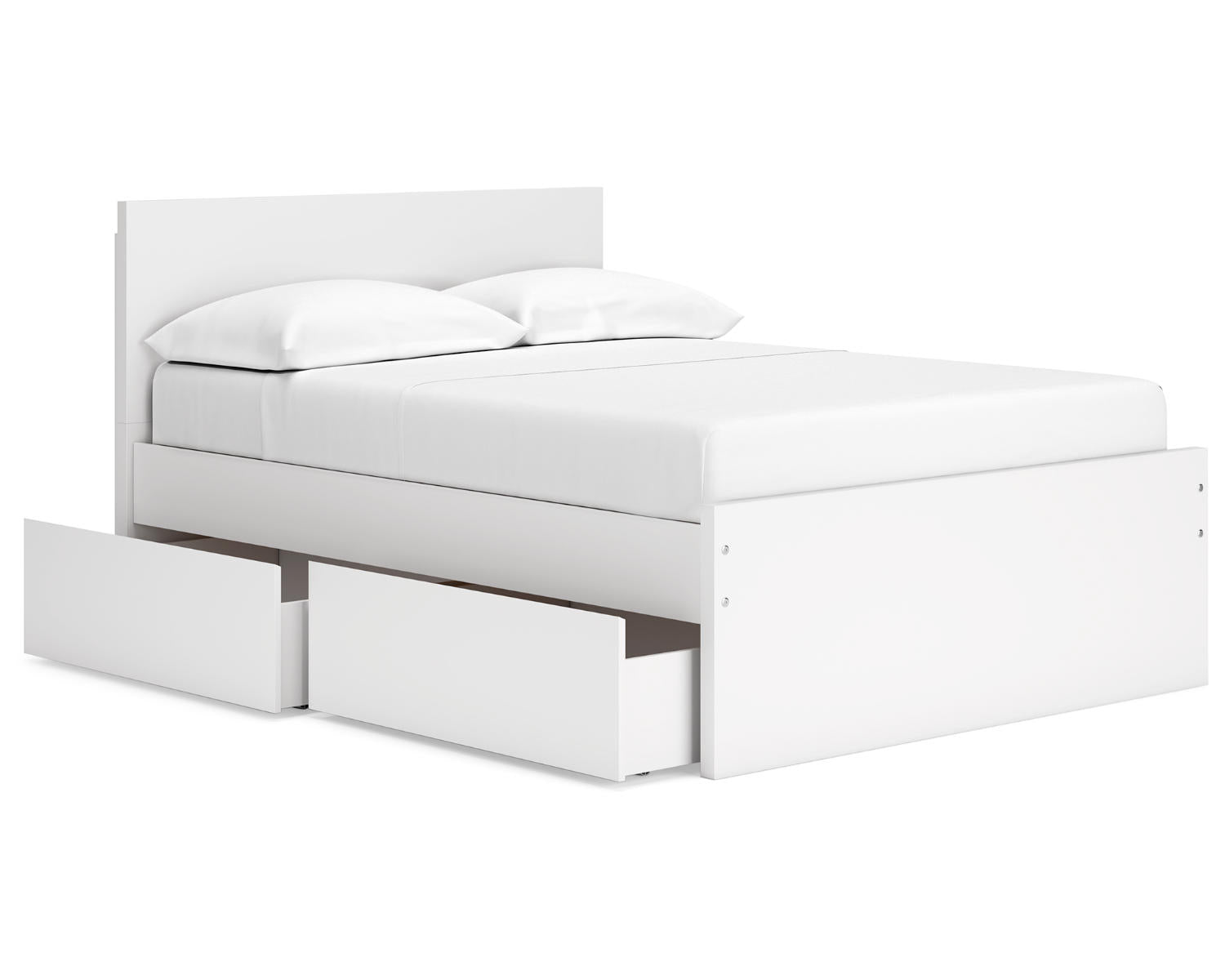 Onita Full Panel Platform Bed with 1 Side Storage