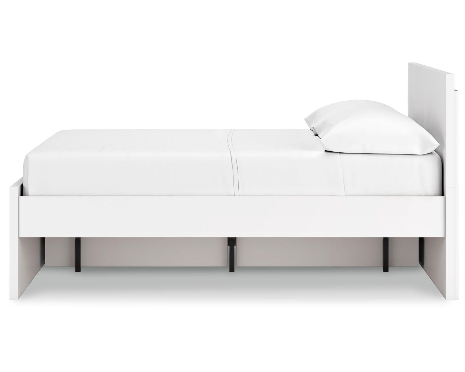 Onita Full Panel Platform Bed with 1 Side Storage