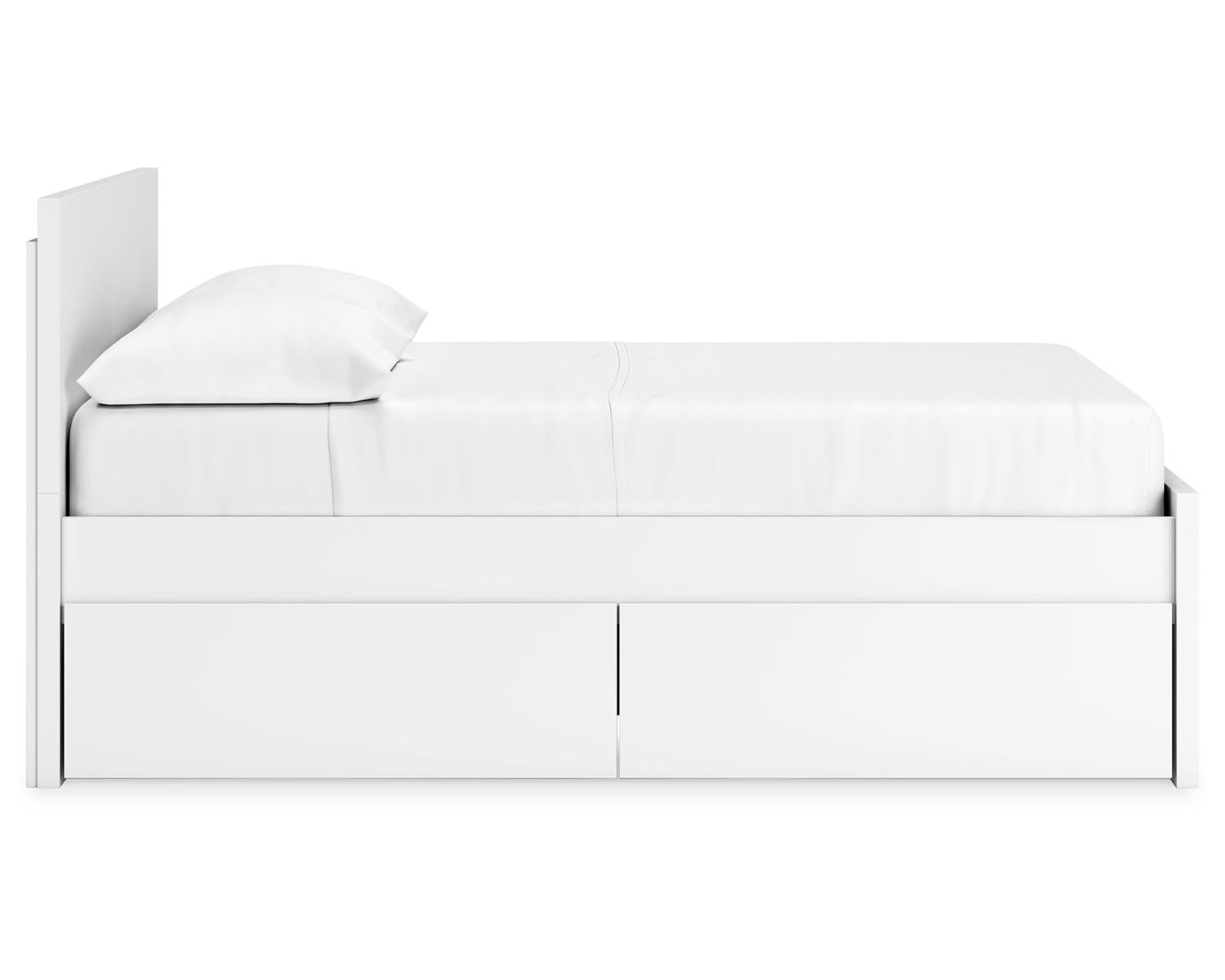 Onita Full Panel Platform Bed with 1 Side Storage