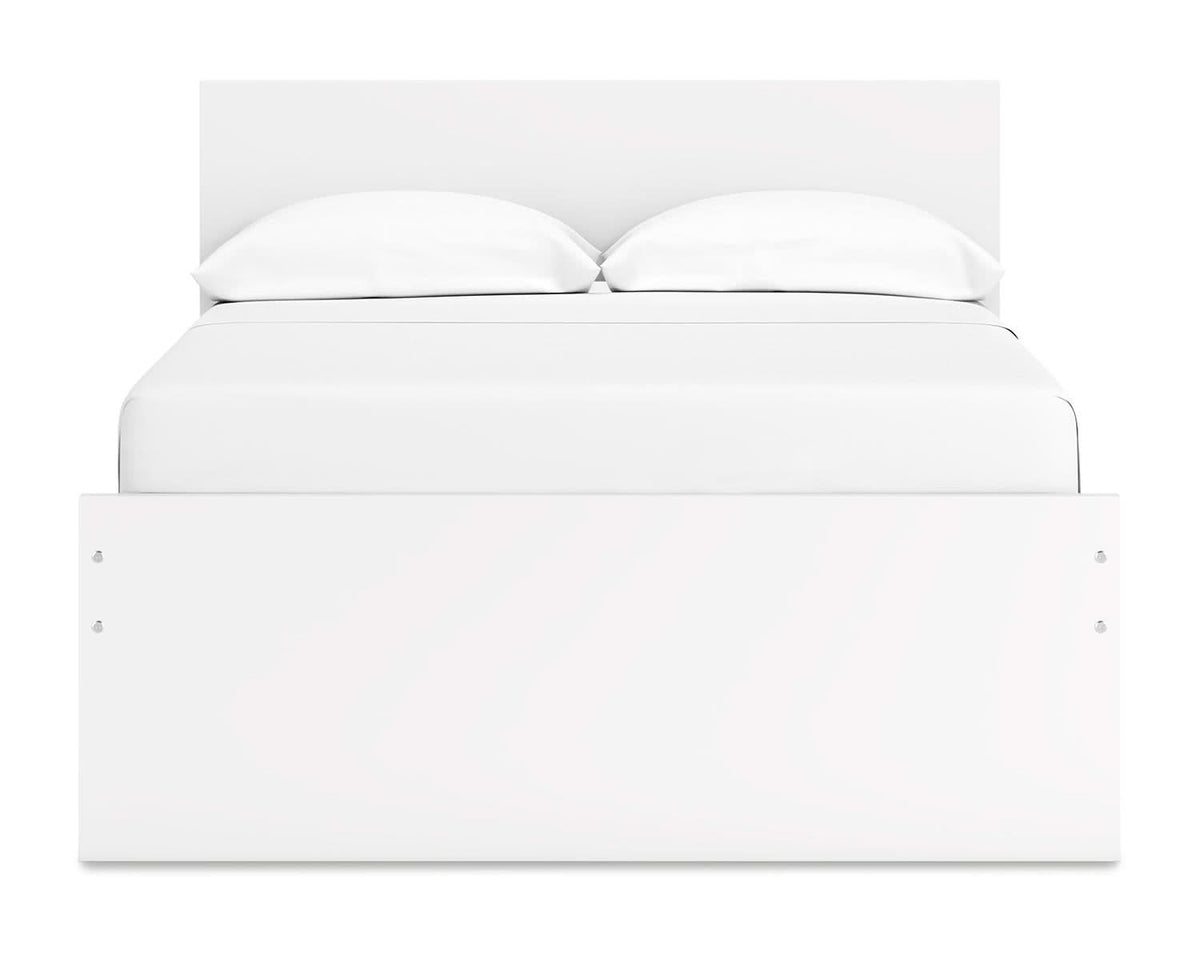 Cama de plataforma Onita con paneles completos y almacenamiento en dos lados