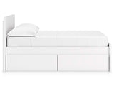 Cama de plataforma Onita con paneles completos y almacenamiento en dos lados