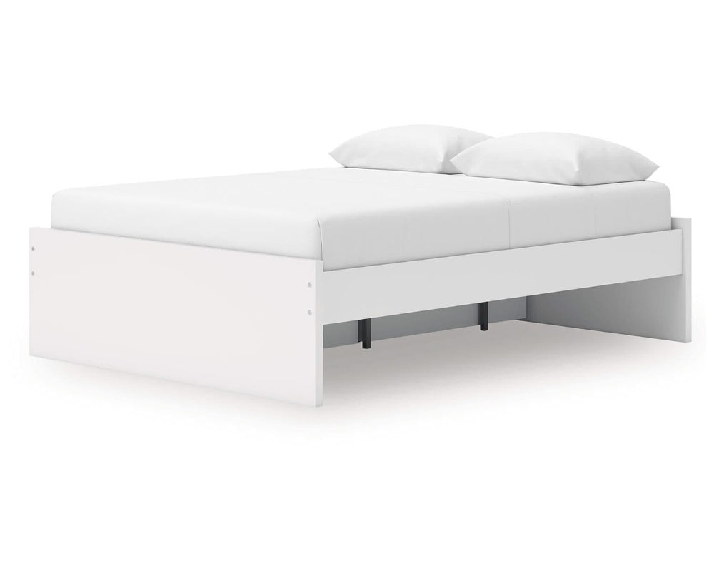 Cama Queen Onita con plataforma y almacenamiento en un lateral