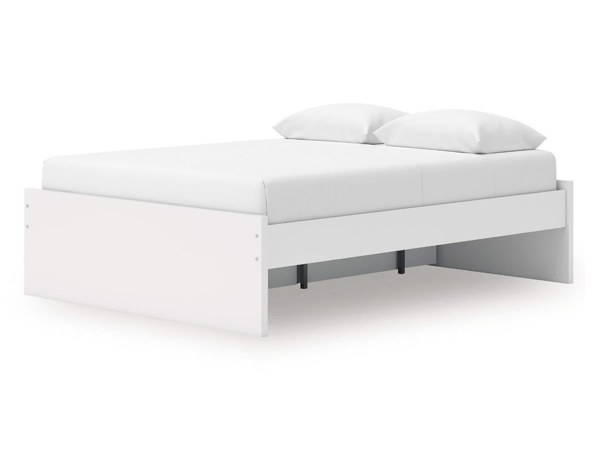 Cama Queen Onita con plataforma y almacenamiento en un lateral