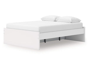 Cama Queen Onita con plataforma y almacenamiento en un lateral