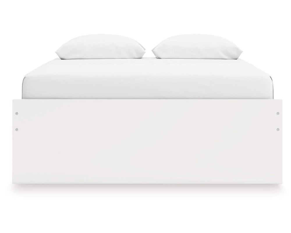 Cama Queen Onita con plataforma y almacenamiento en un lateral