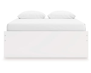 Cama Queen Onita con plataforma y almacenamiento en un lateral