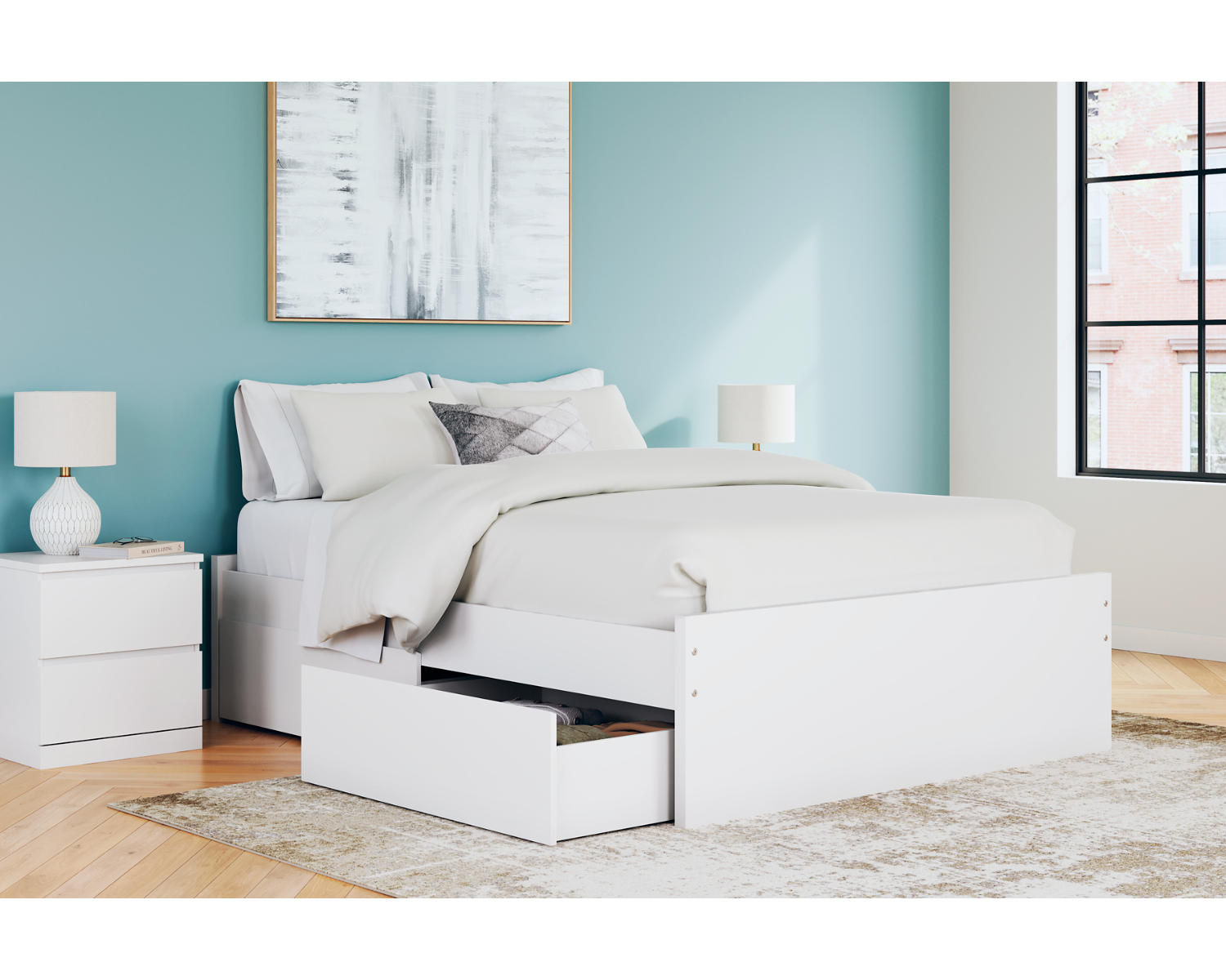 Onita Queen Platform Bed with 1 Side Storage