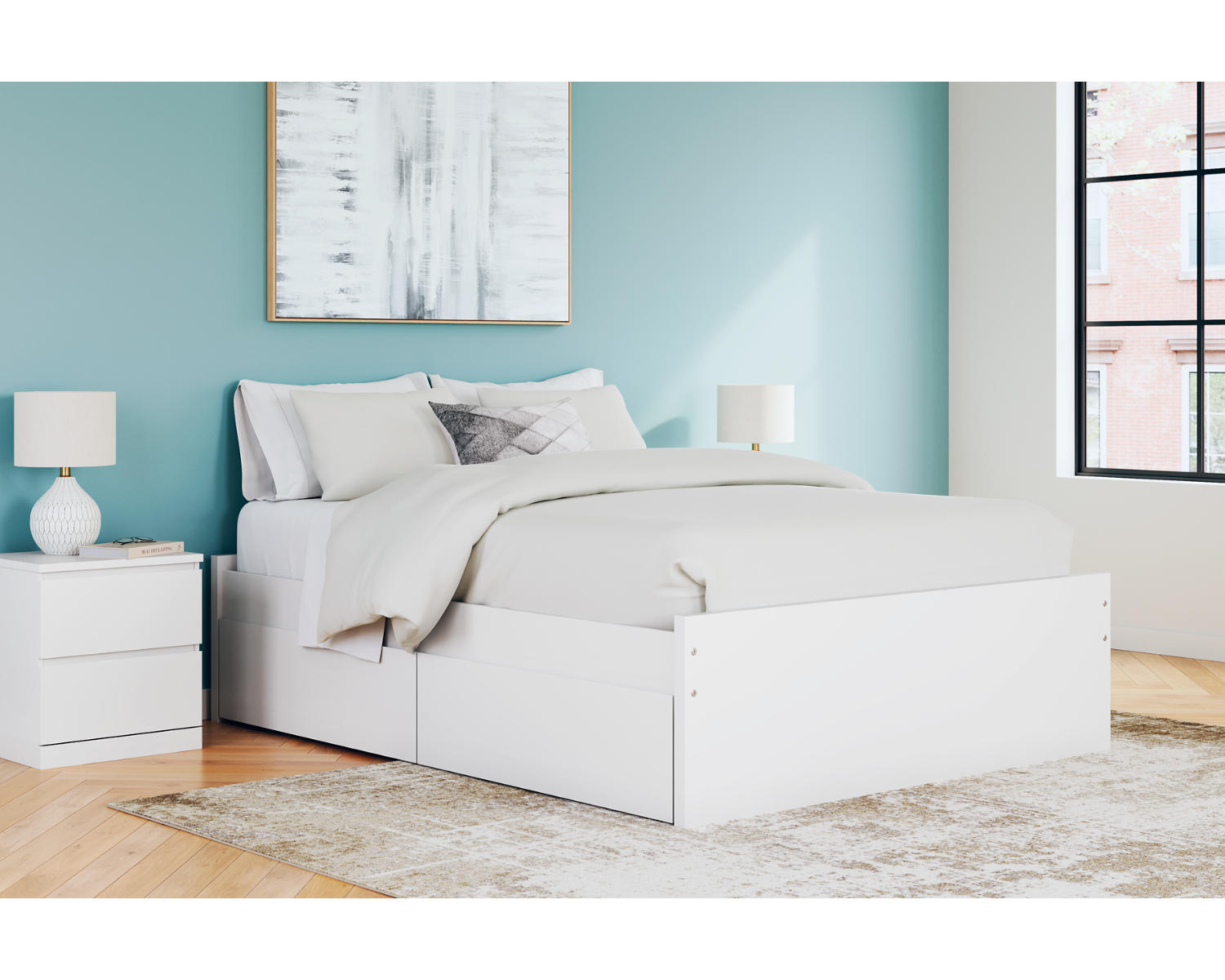 Onita Queen Platform Bed with 1 Side Storage