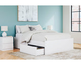Cama Queen Onita con plataforma y dos laterales de almacenamiento
