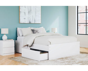 Cama Queen Onita con plataforma y dos laterales de almacenamiento