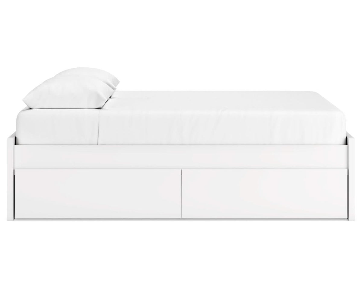 Cama Queen Onita con plataforma y dos laterales de almacenamiento