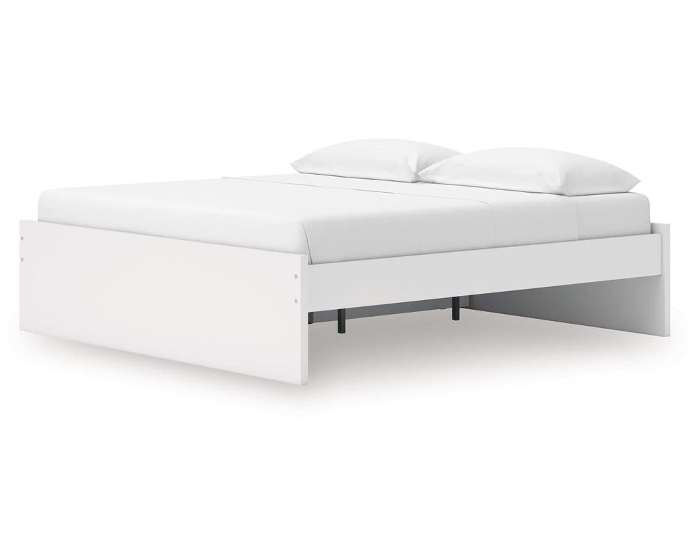 Cama Onita King con plataforma y almacenamiento en un lado