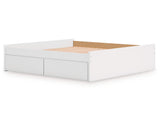 Cama Onita King con plataforma y almacenamiento en un lado