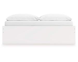 Cama Onita King con plataforma y almacenamiento en un lado