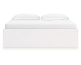 Cama Onita King con plataforma y almacenamiento en un lado