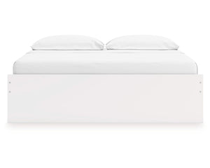 Cama Onita King con plataforma y almacenamiento en un lado