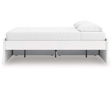 Cama Onita King con plataforma y almacenamiento en un lado