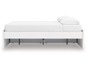 Cama Onita King con plataforma y almacenamiento en un lado