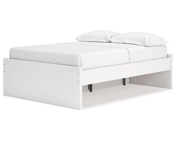 Cama de plataforma completa Onita con almacenamiento en un lado